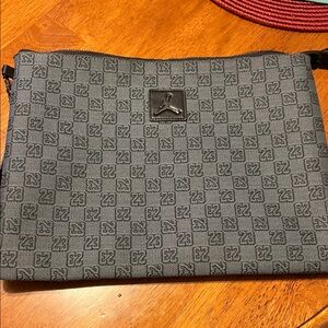 Jordan Black and Gray Checkered computer laptop  Bag